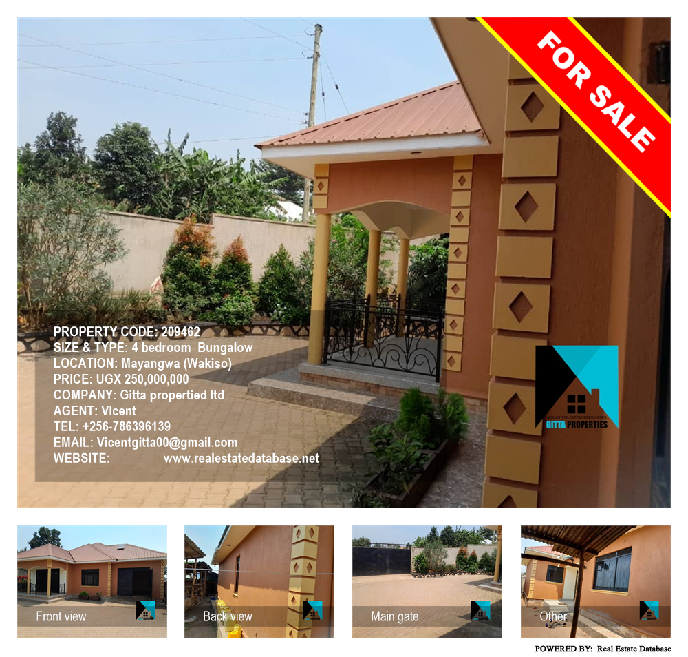 4 bedroom Bungalow  for sale in Mayangwa Wakiso Uganda, code: 209462