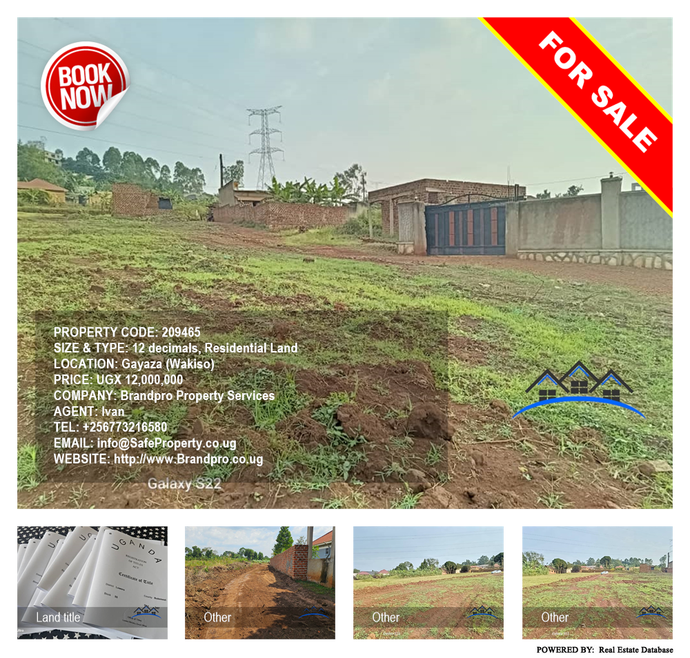 Residential Land  for sale in Gayaza Wakiso Uganda, code: 209465