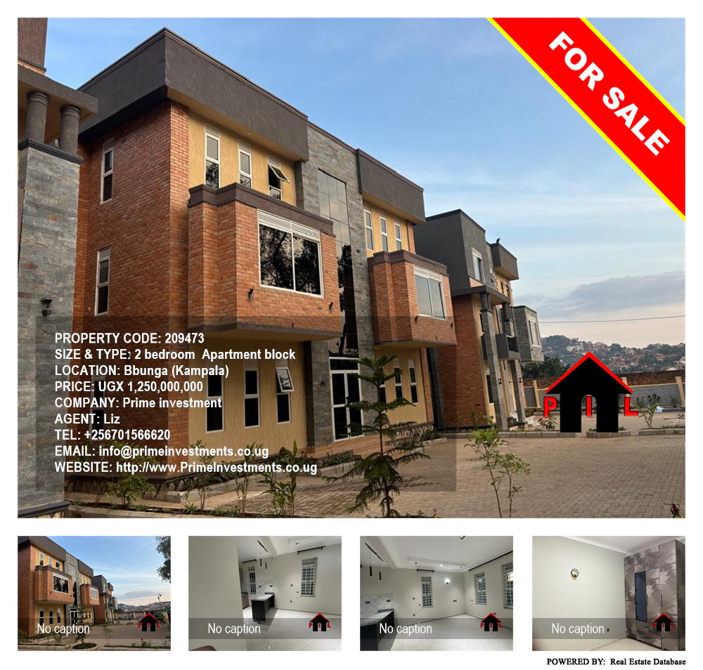 2 bedroom Apartment block  for sale in Bbunga Kampala Uganda, code: 209473