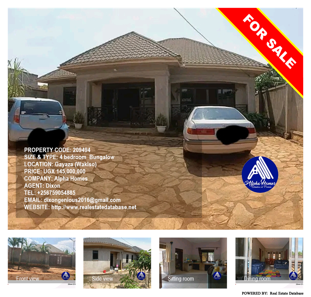 4 bedroom Bungalow  for sale in Gayaza Wakiso Uganda, code: 209494