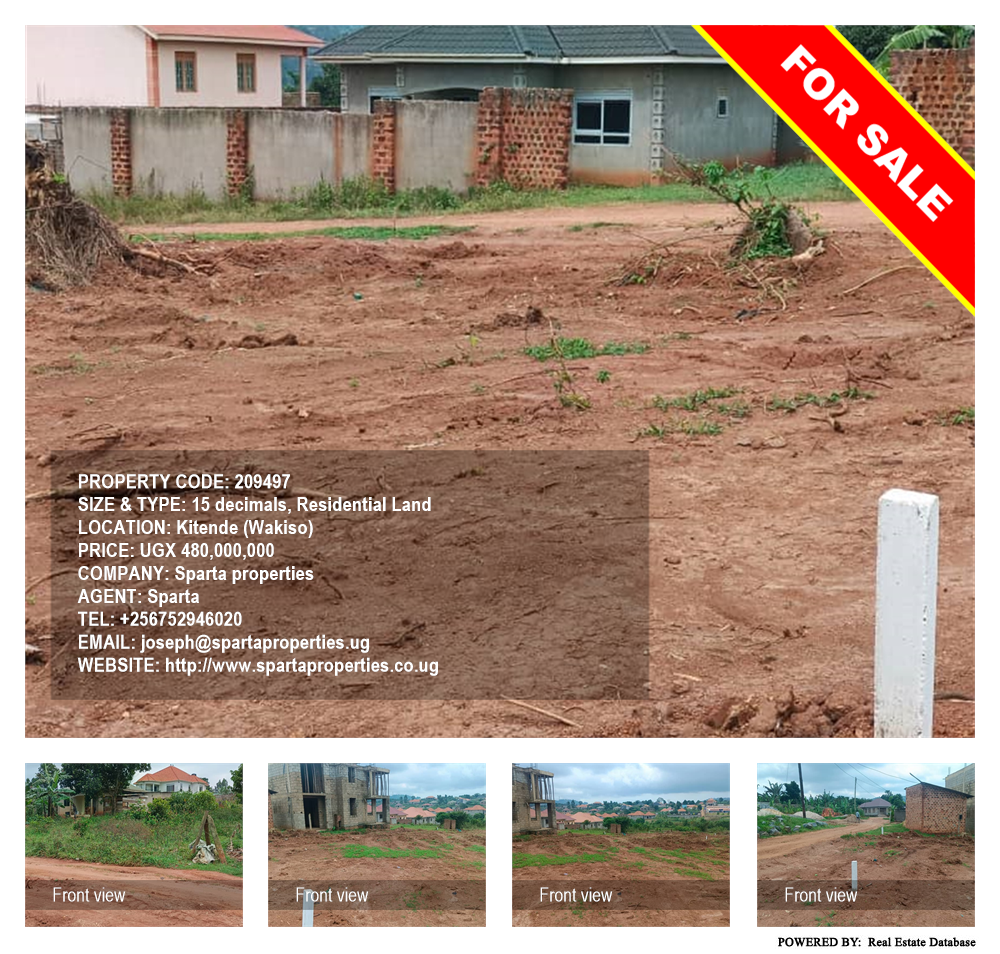 Residential Land  for sale in Kitende Wakiso Uganda, code: 209497