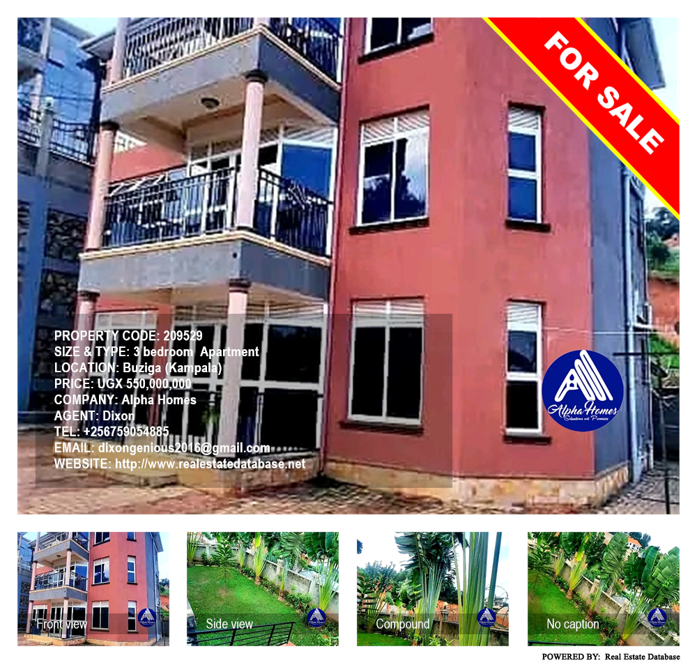 3 bedroom Apartment  for sale in Buziga Kampala Uganda, code: 209529