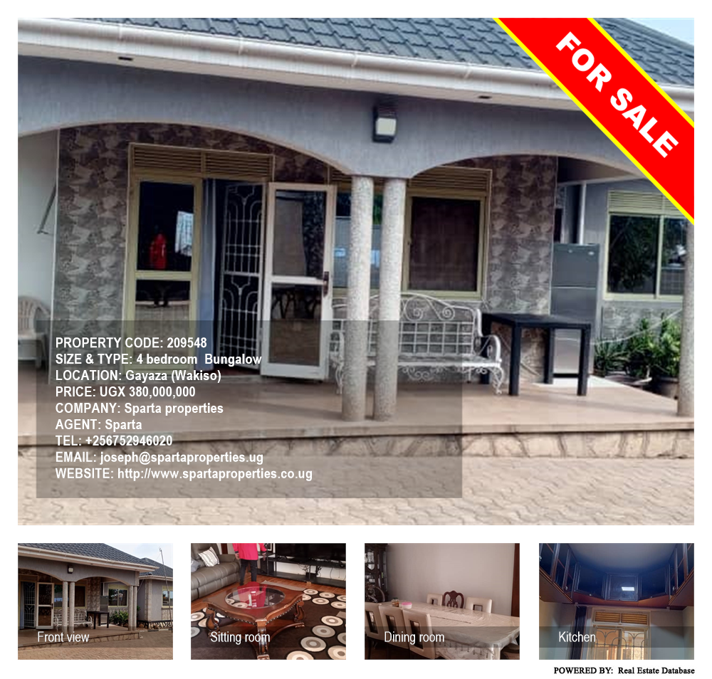 4 bedroom Bungalow  for sale in Gayaza Wakiso Uganda, code: 209548