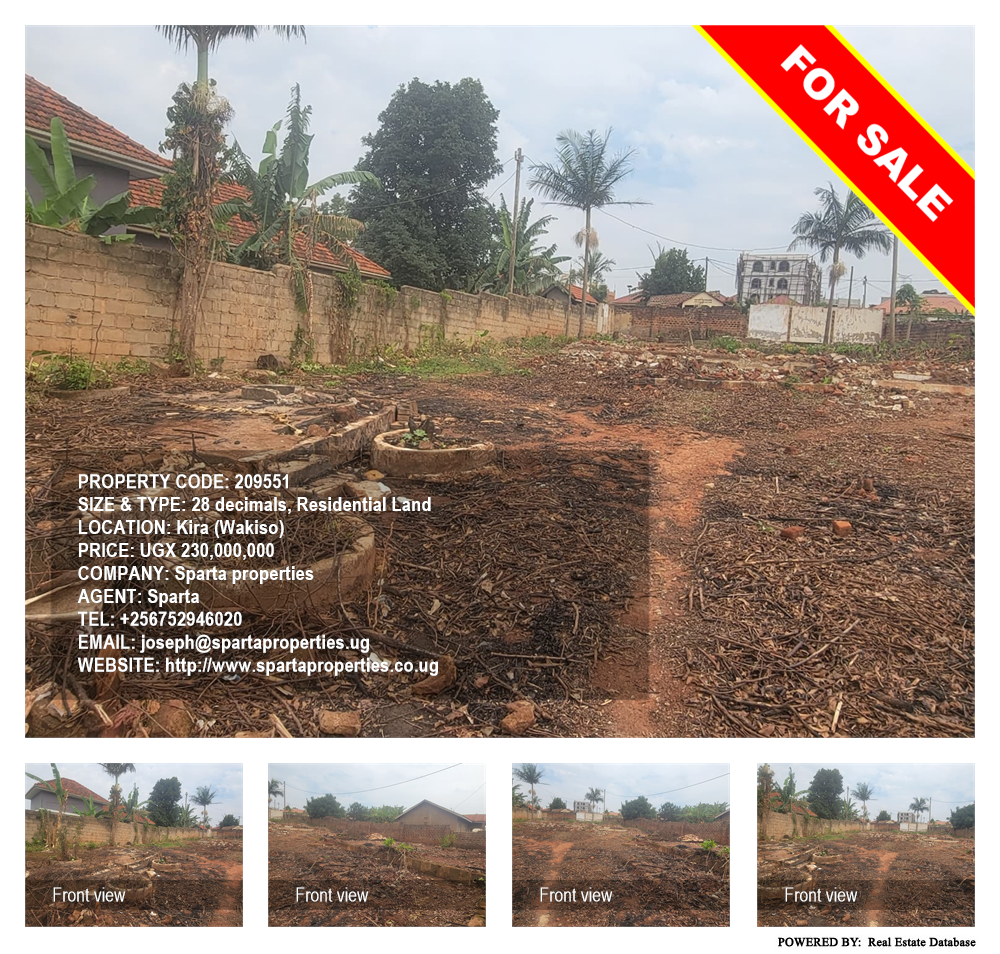 Residential Land  for sale in Kira Wakiso Uganda, code: 209551