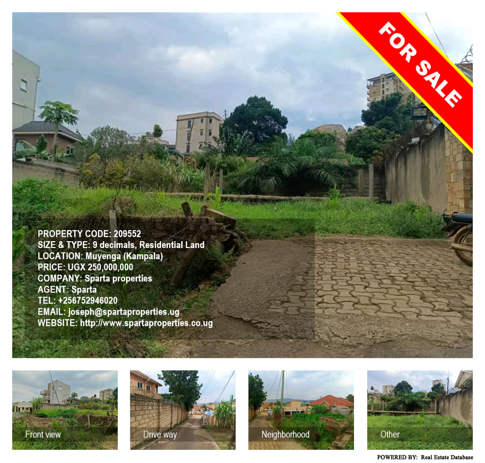 Residential Land  for sale in Muyenga Kampala Uganda, code: 209552