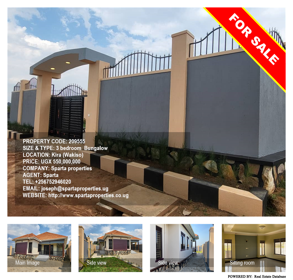 3 bedroom Bungalow  for sale in Kira Wakiso Uganda, code: 209555