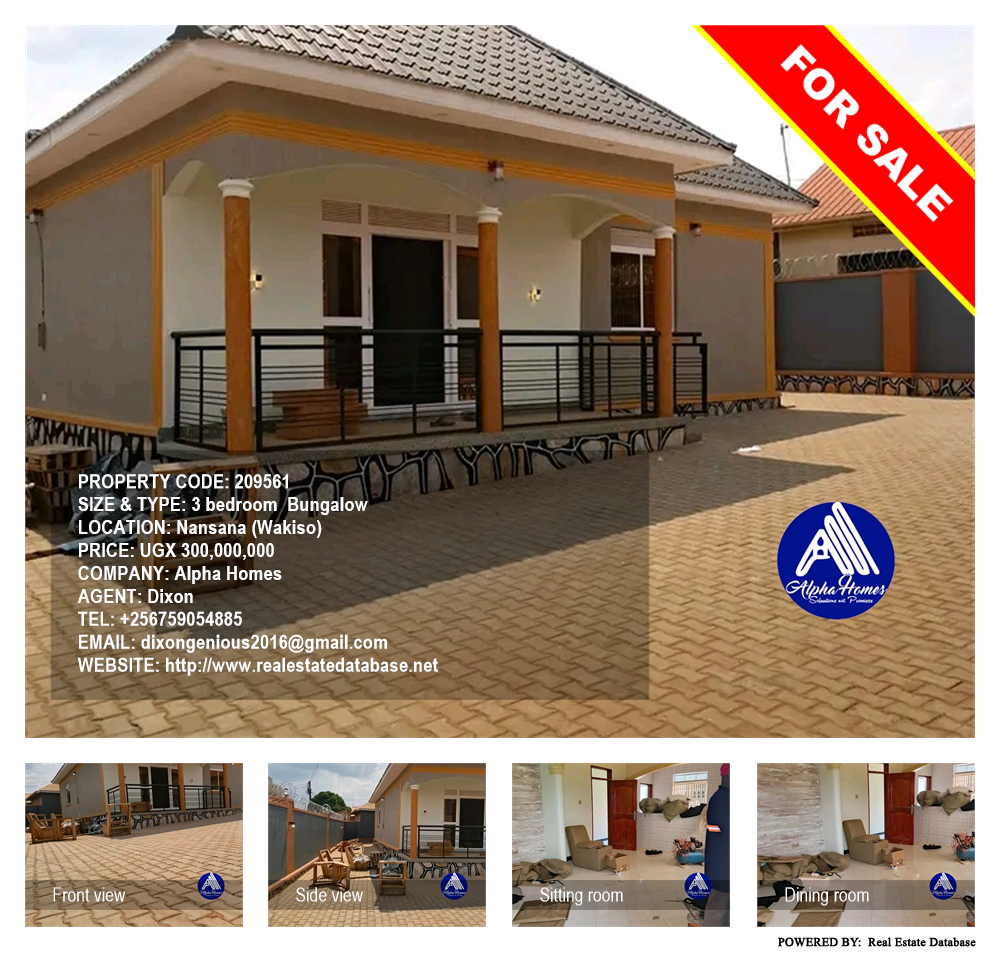 3 bedroom Bungalow  for sale in Nansana Wakiso Uganda, code: 209561