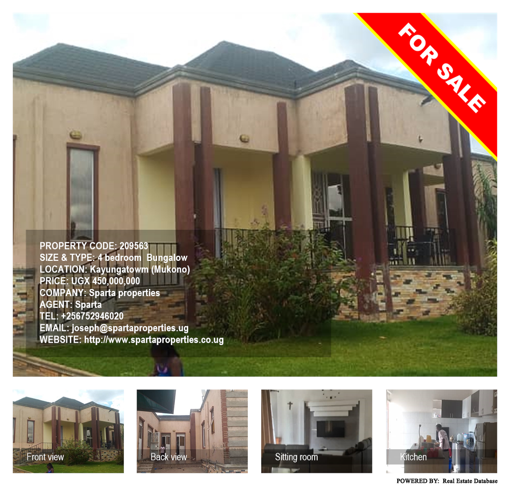 4 bedroom Bungalow  for sale in Kayungatowm Mukono Uganda, code: 209563