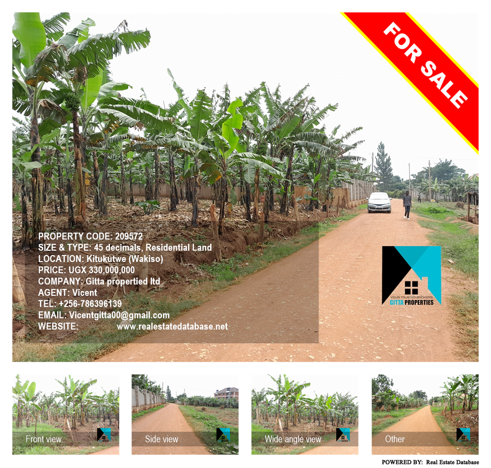 Residential Land  for sale in Kitukutwe Wakiso Uganda, code: 209572