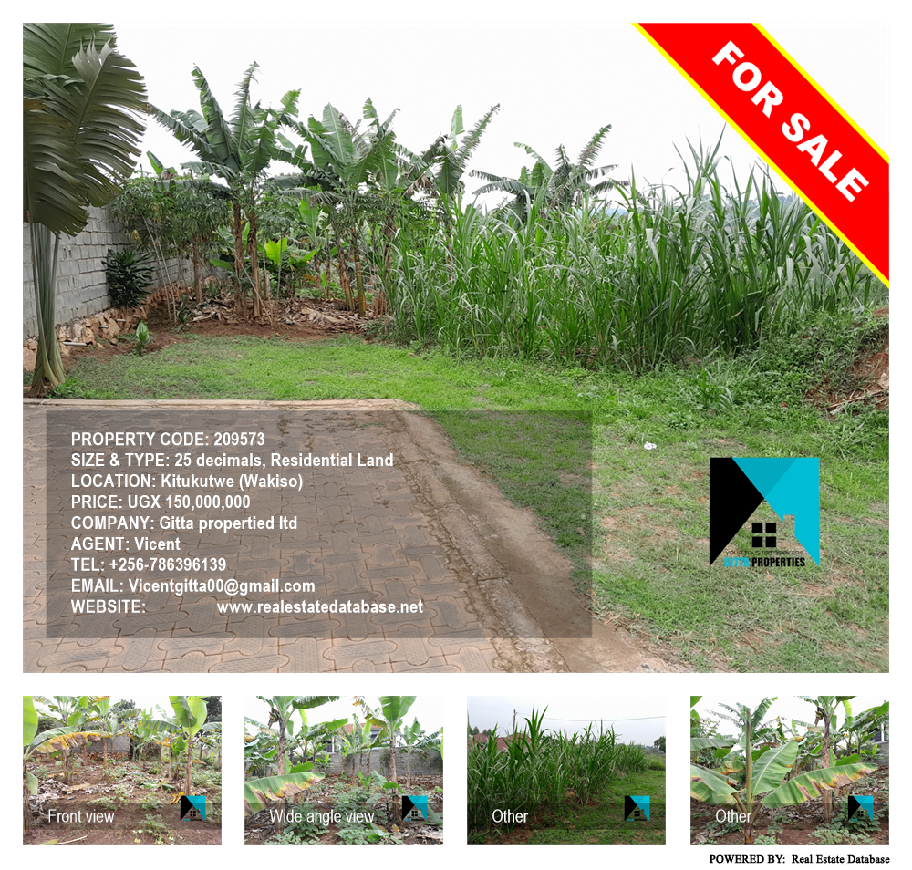 Residential Land  for sale in Kitukutwe Wakiso Uganda, code: 209573