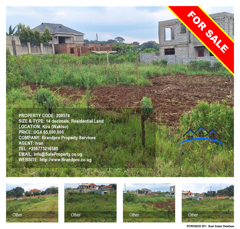 Residential Land  for sale in Kira Wakiso Uganda, code: 209574