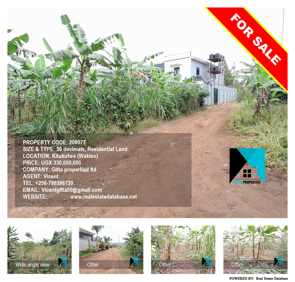 Residential Land  for sale in Kitukutwe Wakiso Uganda, code: 209577