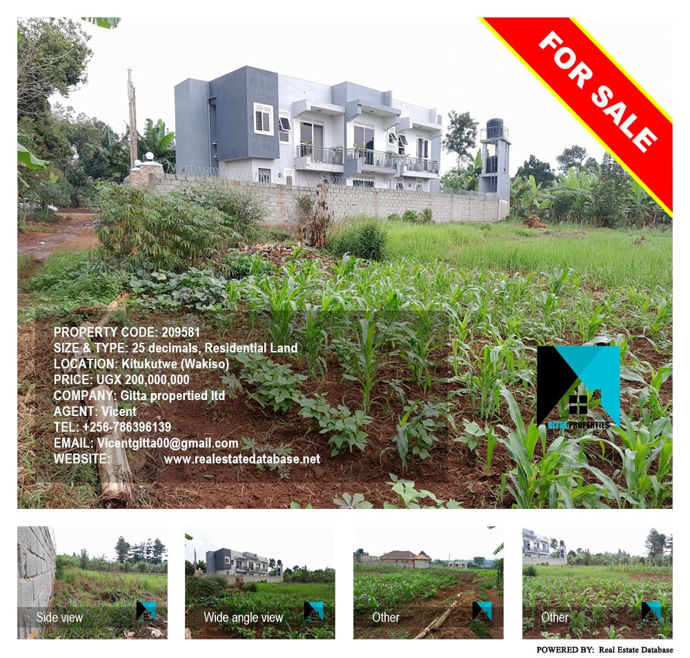 Residential Land  for sale in Kitukutwe Wakiso Uganda, code: 209581