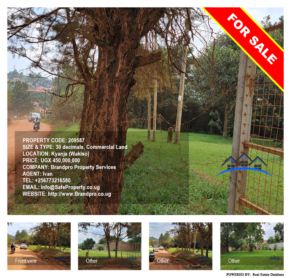 Commercial Land  for sale in Kyanja Wakiso Uganda, code: 209587