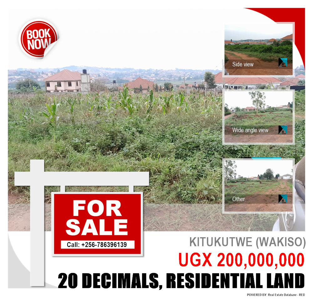 Residential Land  for sale in Kitukutwe Wakiso Uganda, code: 209589