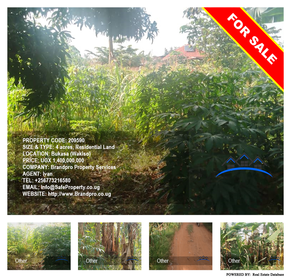 Residential Land  for sale in Bukasa Wakiso Uganda, code: 209590