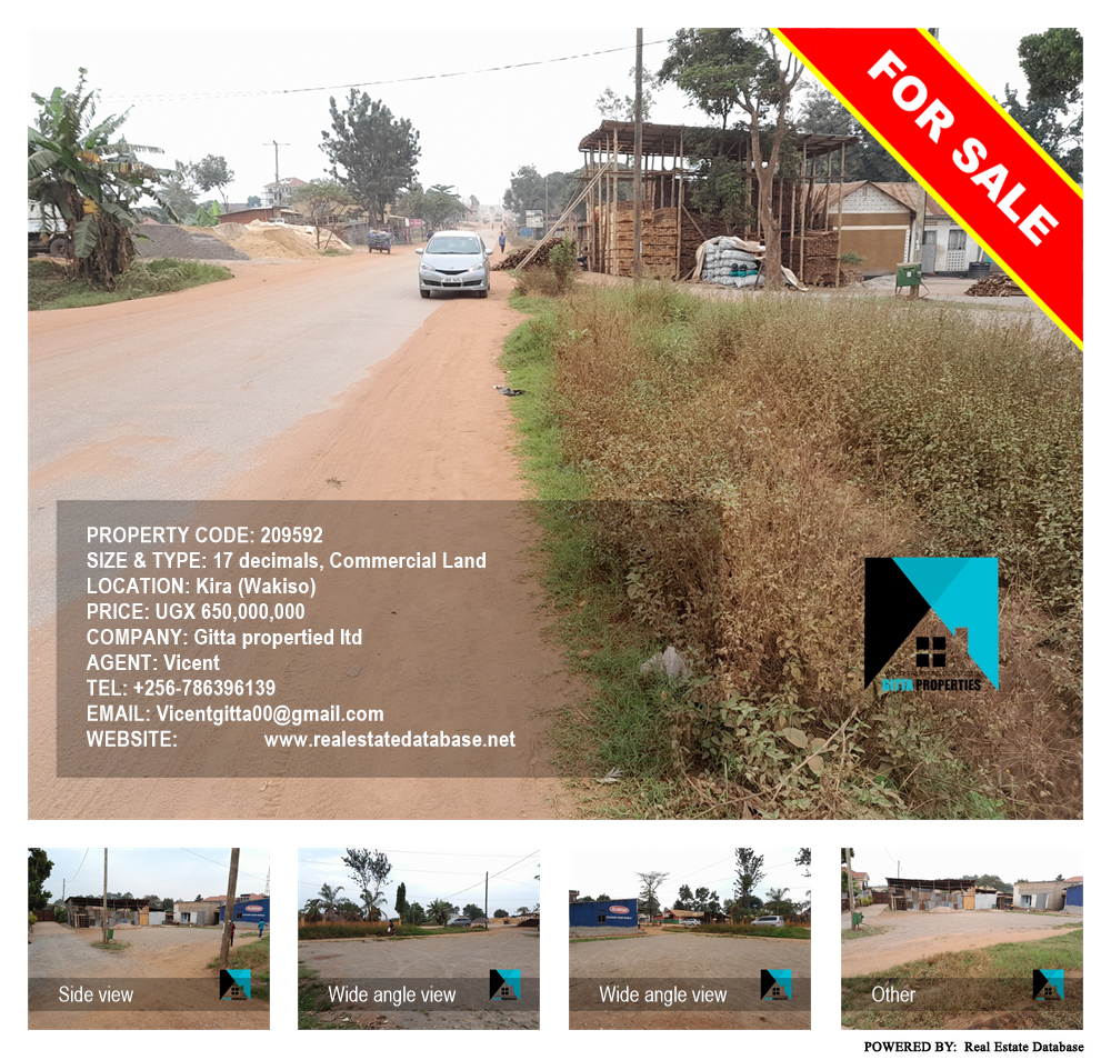 Commercial Land  for sale in Kira Wakiso Uganda, code: 209592