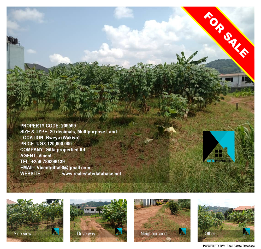 Multipurpose Land  for sale in Bweya Wakiso Uganda, code: 209599