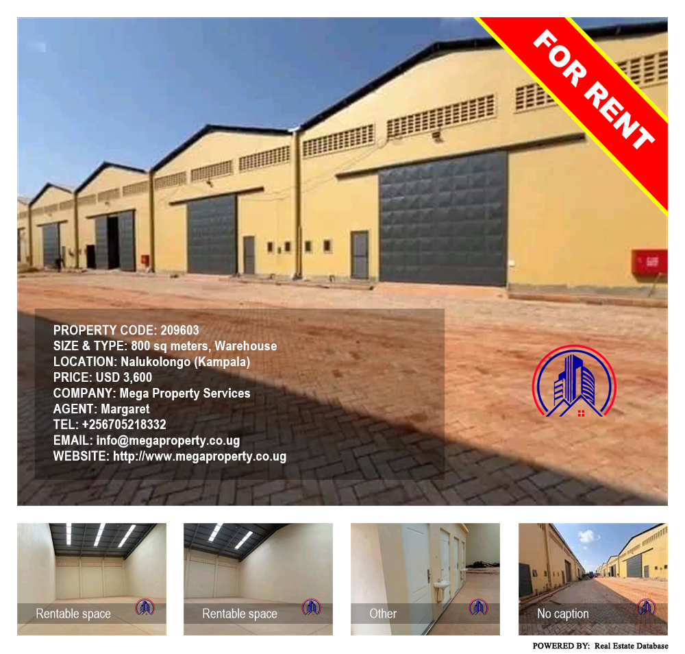 Warehouse  for rent in Nalukolongo Kampala Uganda, code: 209603