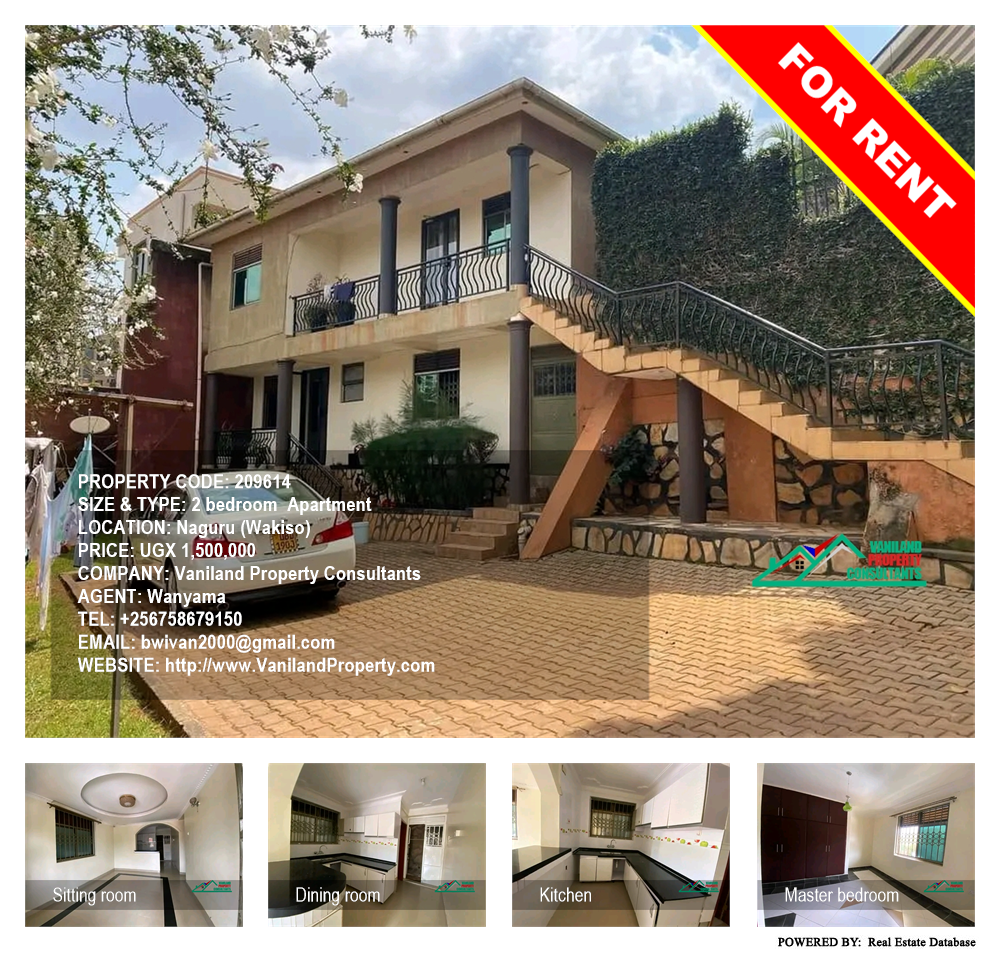 2 bedroom Apartment  for rent in Naguru Wakiso Uganda, code: 209614