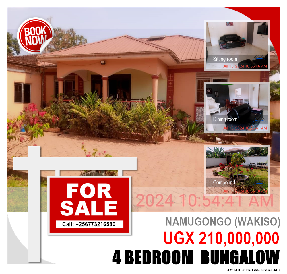 4 bedroom Bungalow  for sale in Namugongo Wakiso Uganda, code: 209629