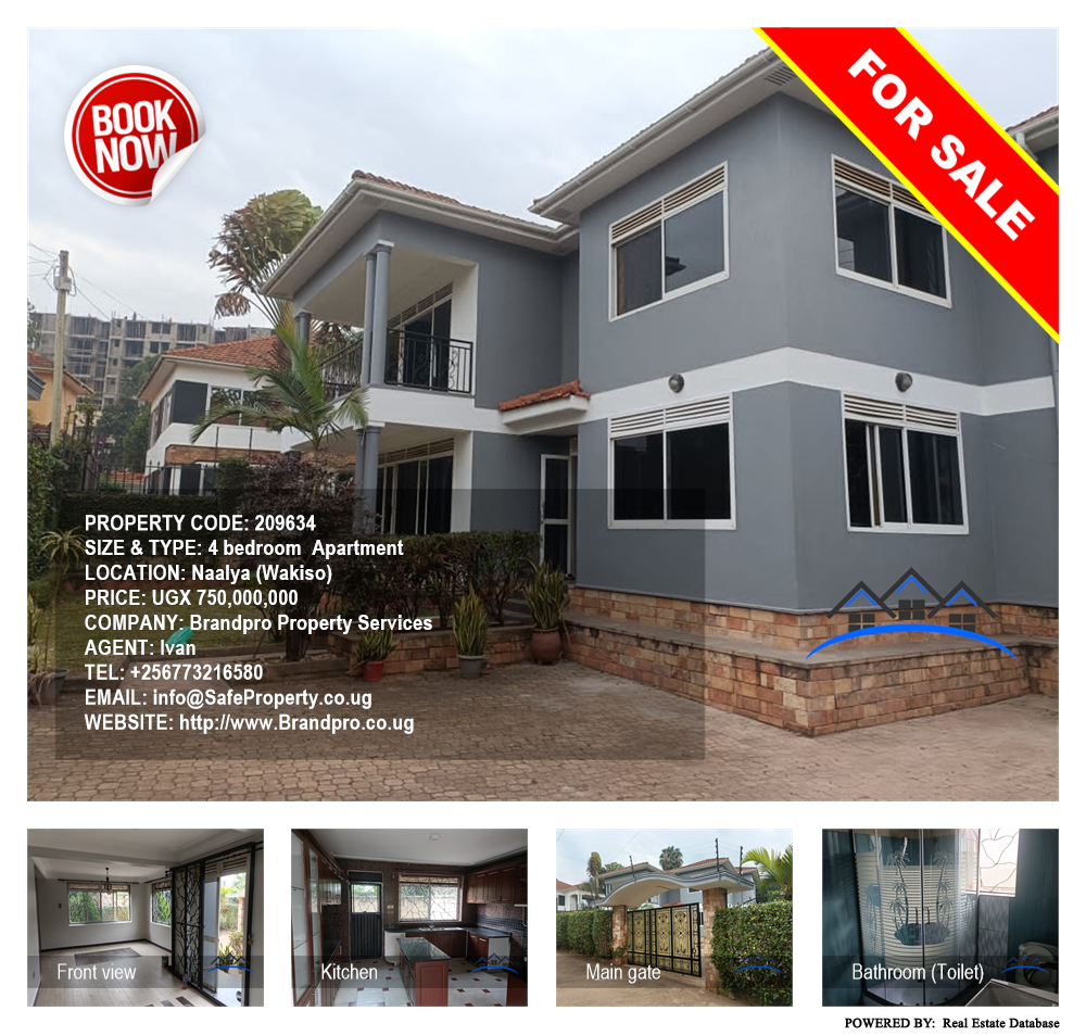 4 bedroom Apartment  for sale in Naalya Wakiso Uganda, code: 209634