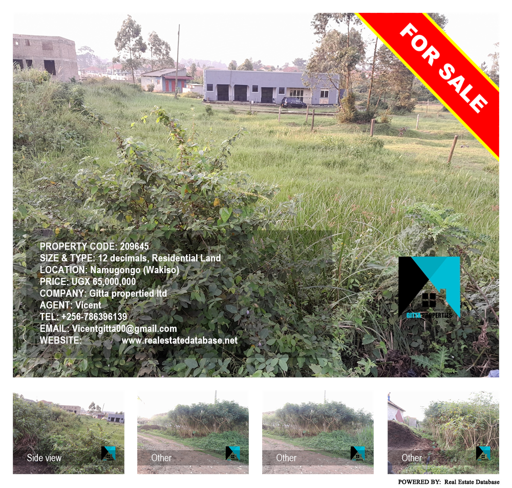 Residential Land  for sale in Namugongo Wakiso Uganda, code: 209645