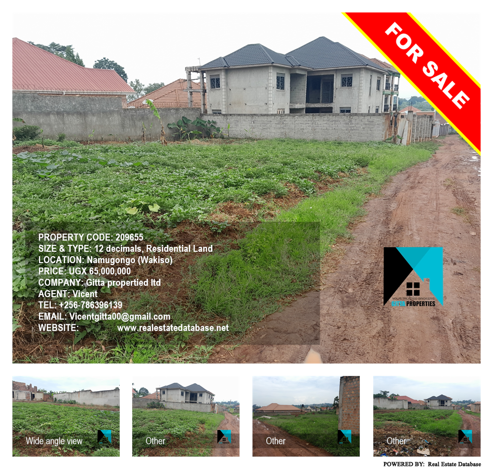 Residential Land  for sale in Namugongo Wakiso Uganda, code: 209655