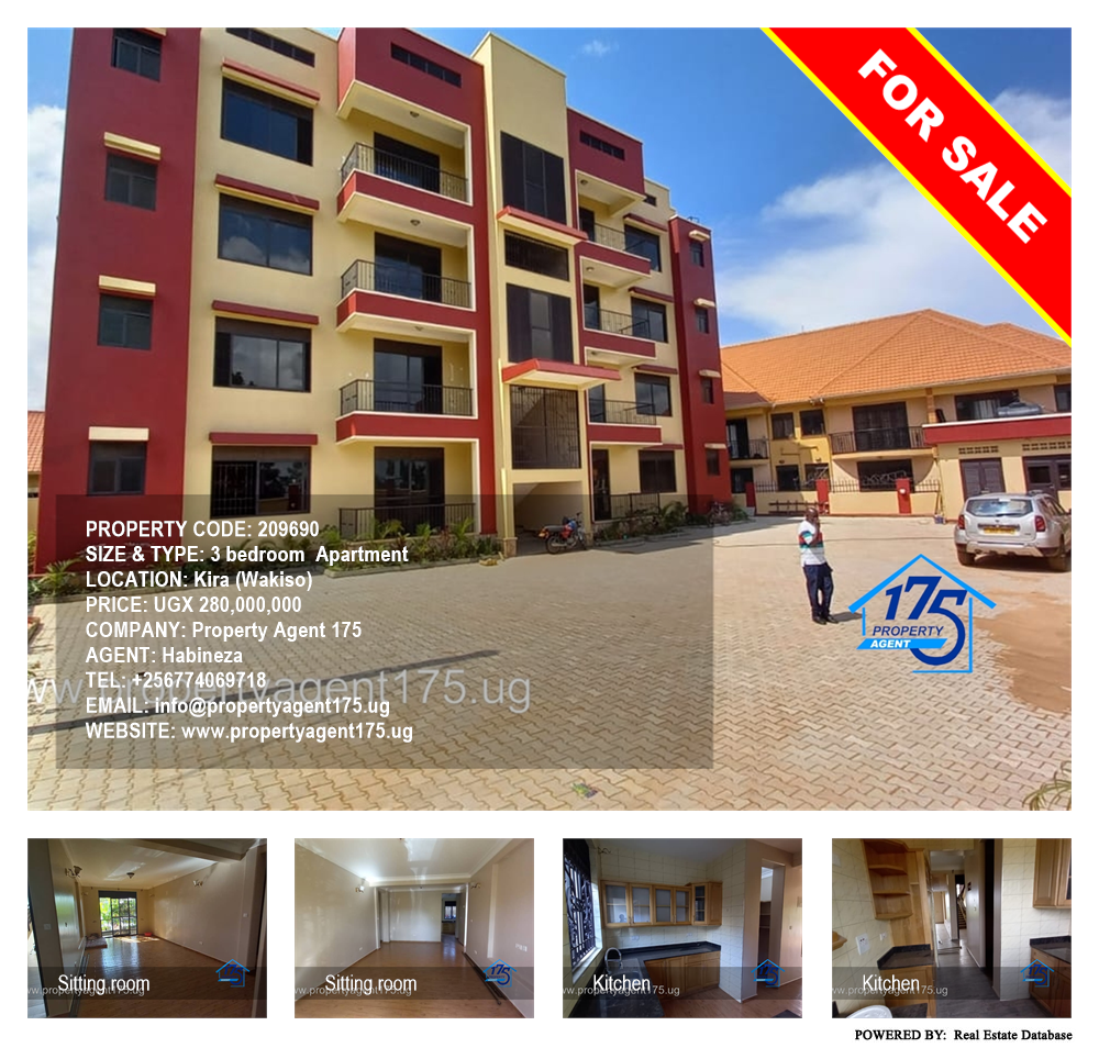 3 bedroom Apartment  for sale in Kira Wakiso Uganda, code: 209690