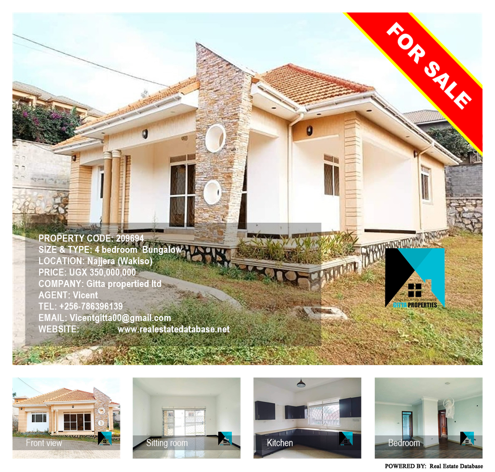 4 bedroom Bungalow  for sale in Najjera Wakiso Uganda, code: 209694