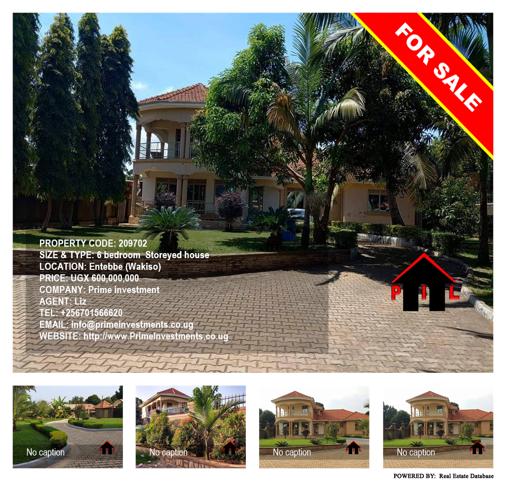 6 bedroom Storeyed house  for sale in Entebbe Wakiso Uganda, code: 209702