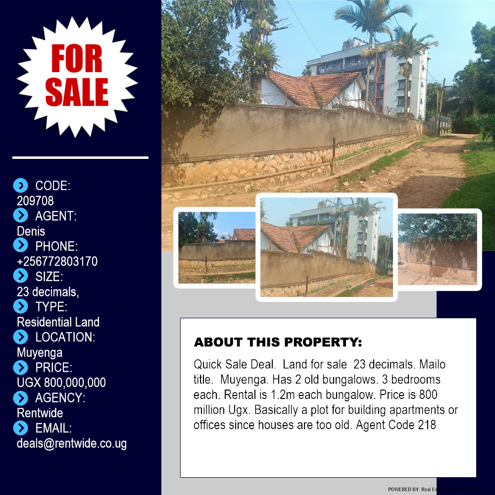 Residential Land  for sale in Muyenga Kampala Uganda, code: 209708