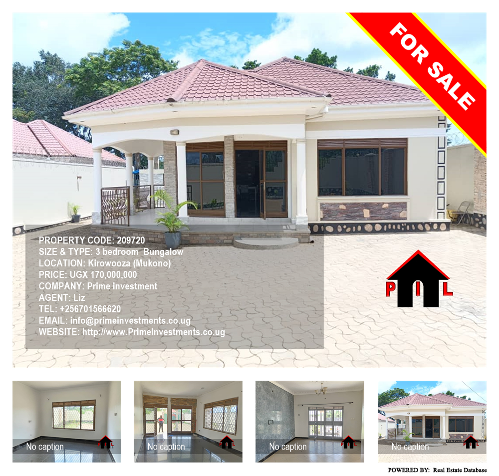 3 bedroom Bungalow  for sale in Kirowooza Mukono Uganda, code: 209720