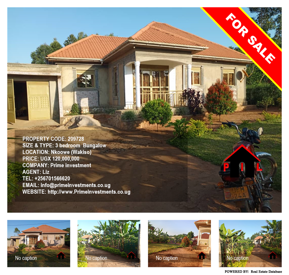 3 bedroom Bungalow  for sale in Nkoowe Wakiso Uganda, code: 209728