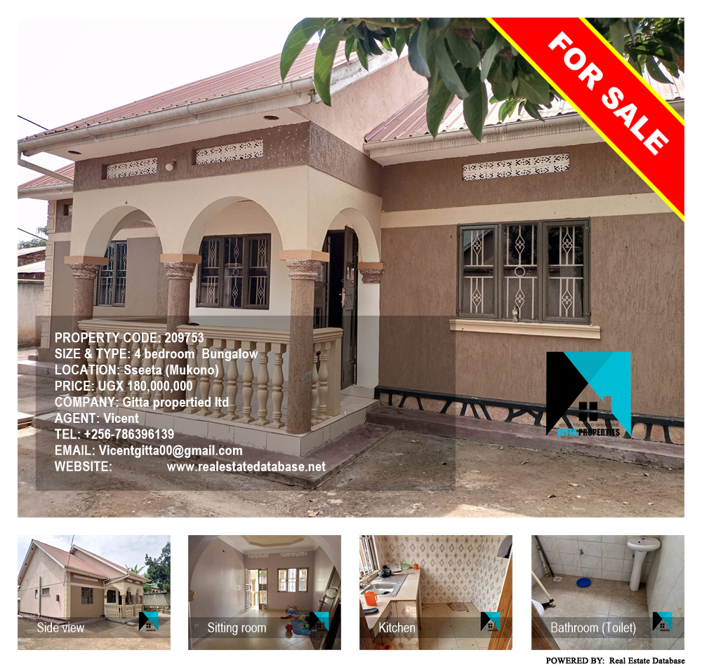 4 bedroom Bungalow  for sale in Sseeta Mukono Uganda, code: 209753