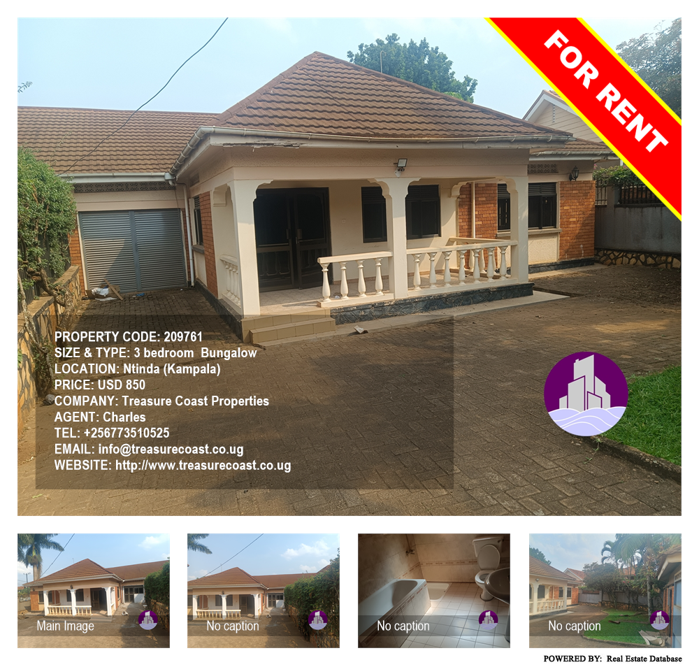 3 bedroom Bungalow  for rent in Ntinda Kampala Uganda, code: 209761