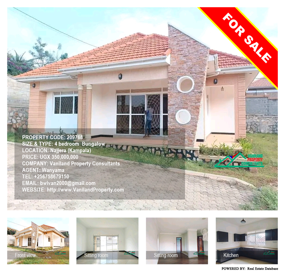 4 bedroom Bungalow  for sale in Najjera Kampala Uganda, code: 209768