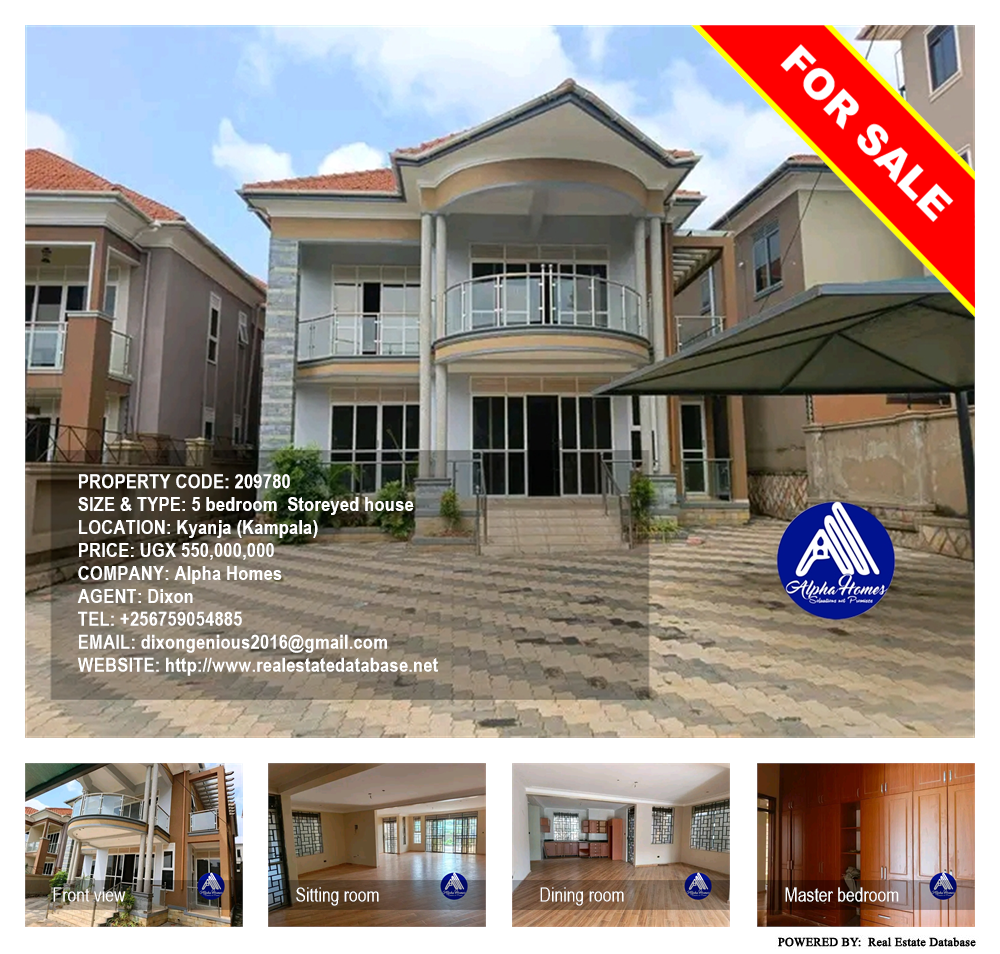 5 bedroom Storeyed house  for sale in Kyanja Kampala Uganda, code: 209780