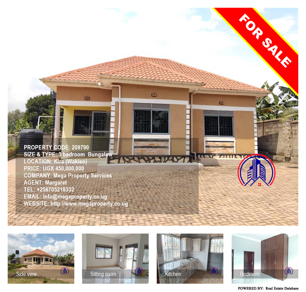 3 bedroom Bungalow  for sale in Kira Wakiso Uganda, code: 209790