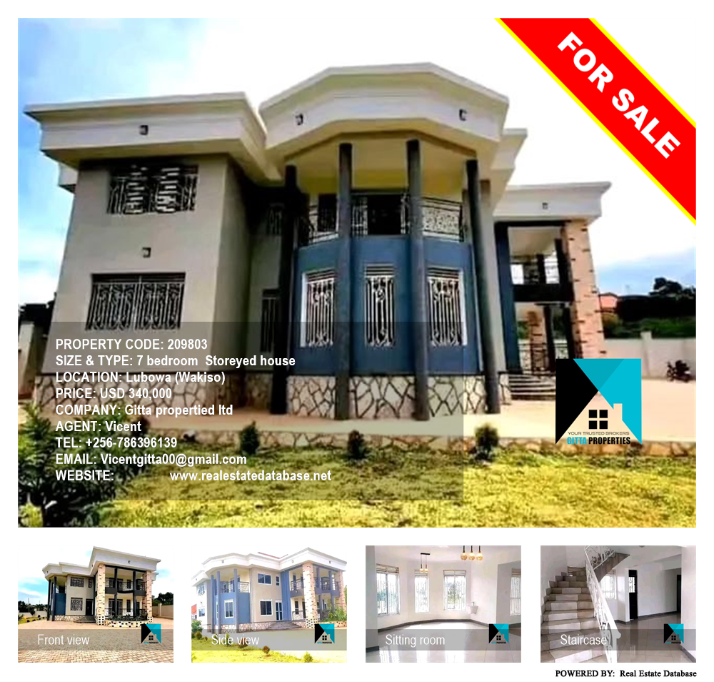 7 bedroom Storeyed house  for sale in Lubowa Wakiso Uganda, code: 209803