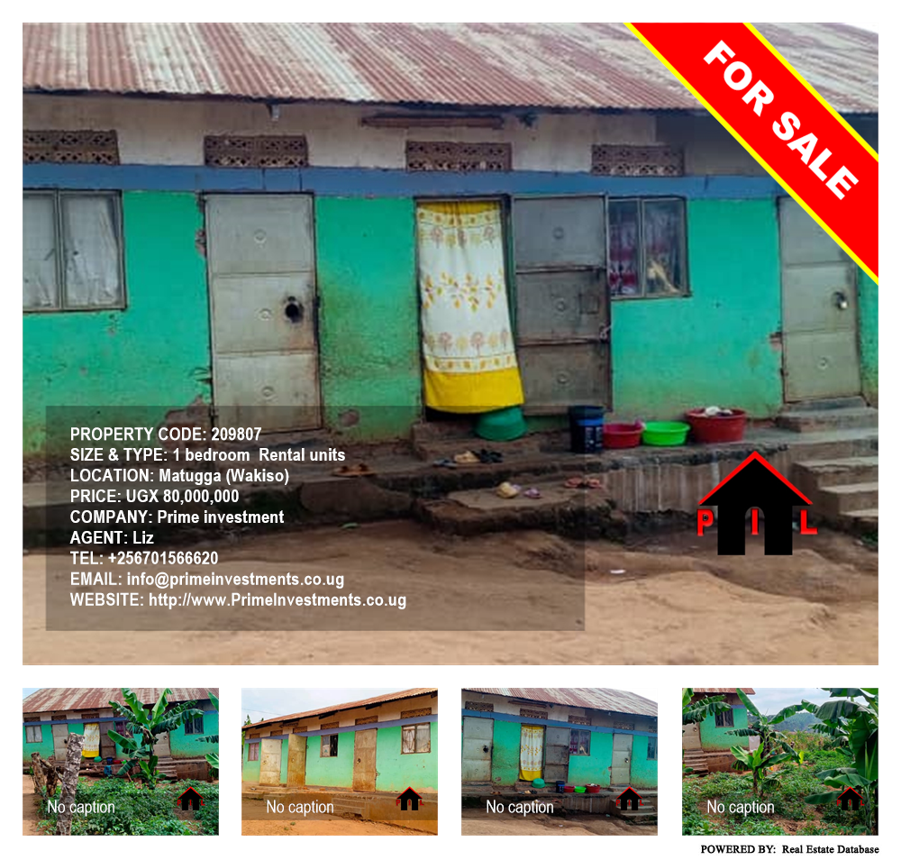 1 bedroom Rental units  for sale in Matugga Wakiso Uganda, code: 209807