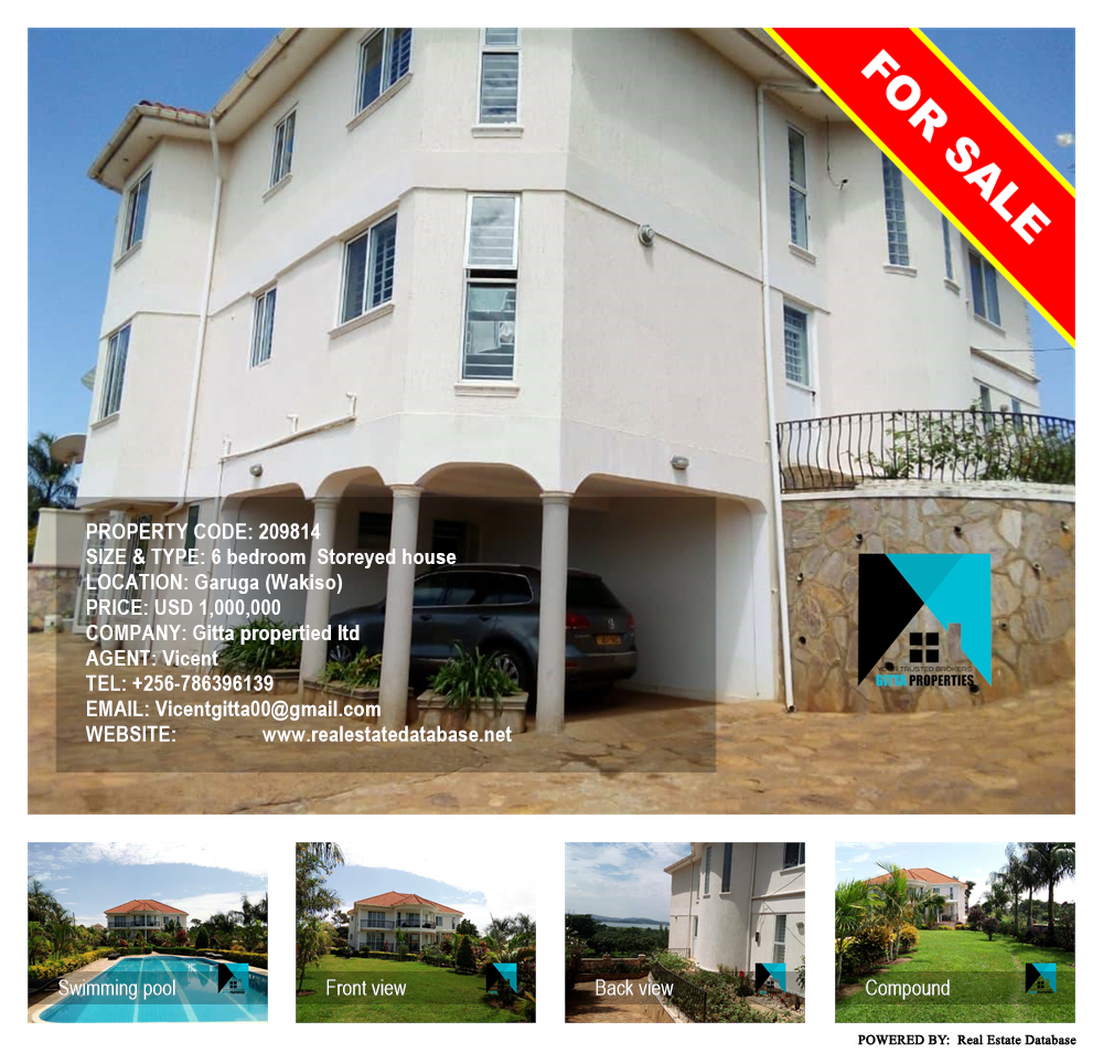 6 bedroom Storeyed house  for sale in Garuga Wakiso Uganda, code: 209814