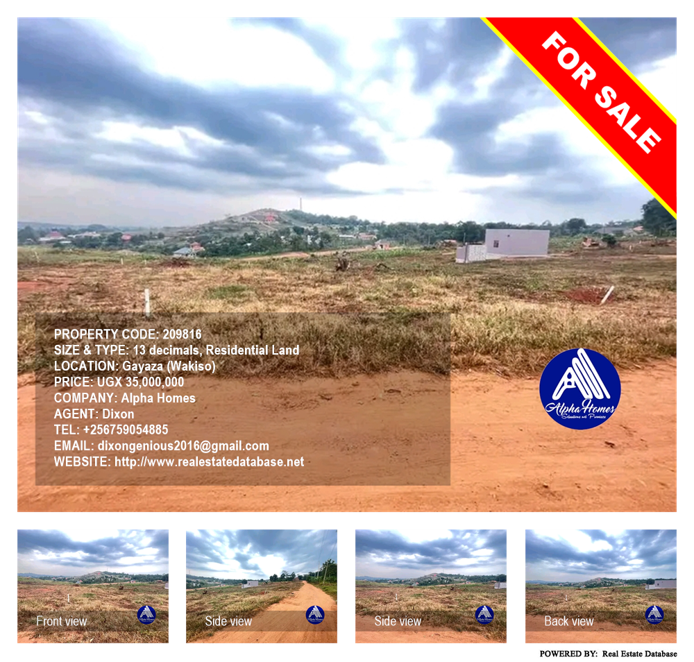 Residential Land  for sale in Gayaza Wakiso Uganda, code: 209816