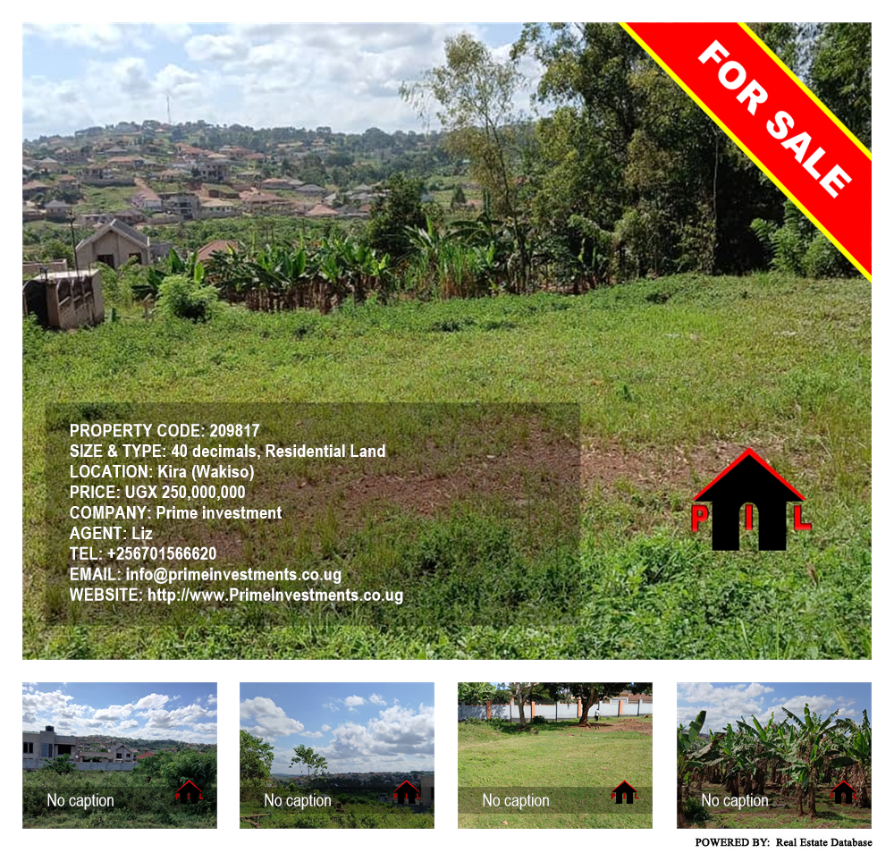 Residential Land  for sale in Kira Wakiso Uganda, code: 209817