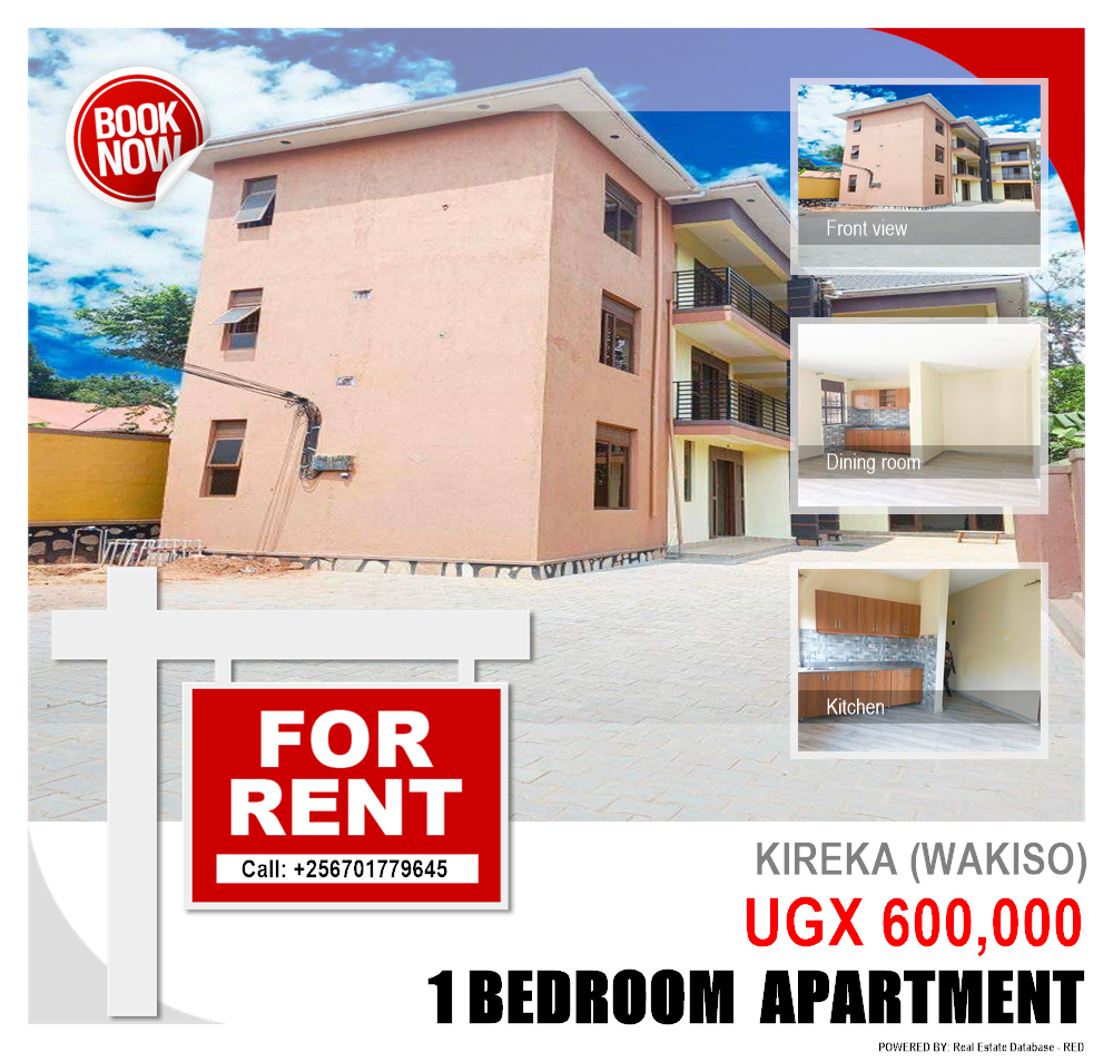 1 bedroom Apartment  for rent in Kireka Wakiso Uganda, code: 209859