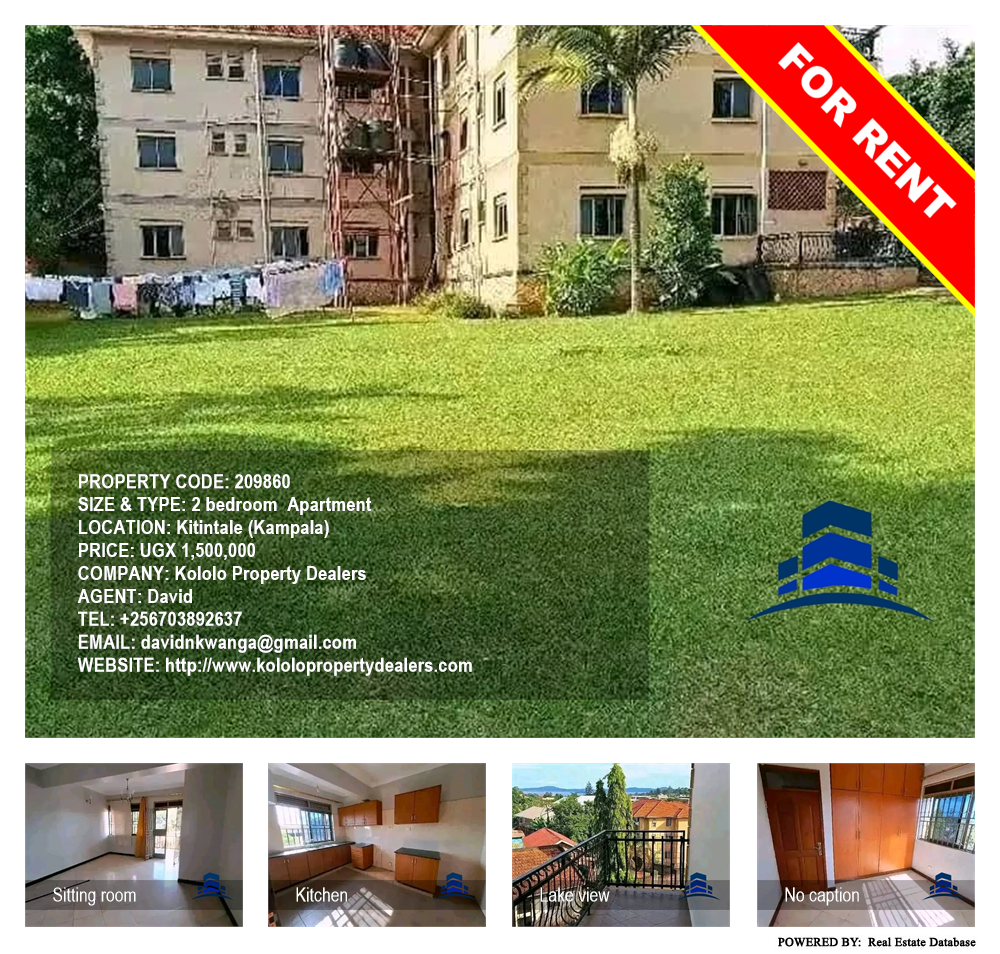 2 bedroom Apartment  for rent in Kitintale Kampala Uganda, code: 209860