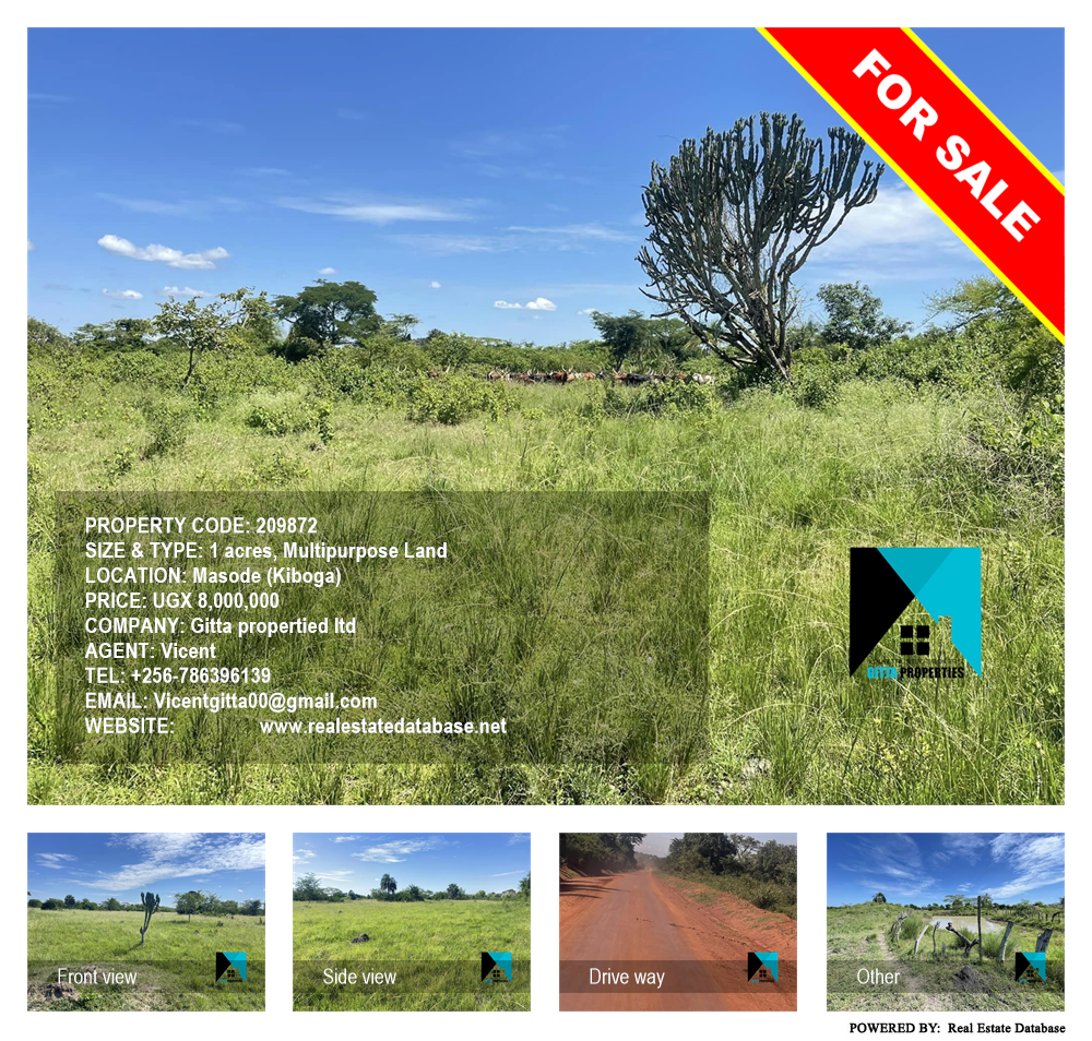 Multipurpose Land  for sale in Masode Kiboga Uganda, code: 209872