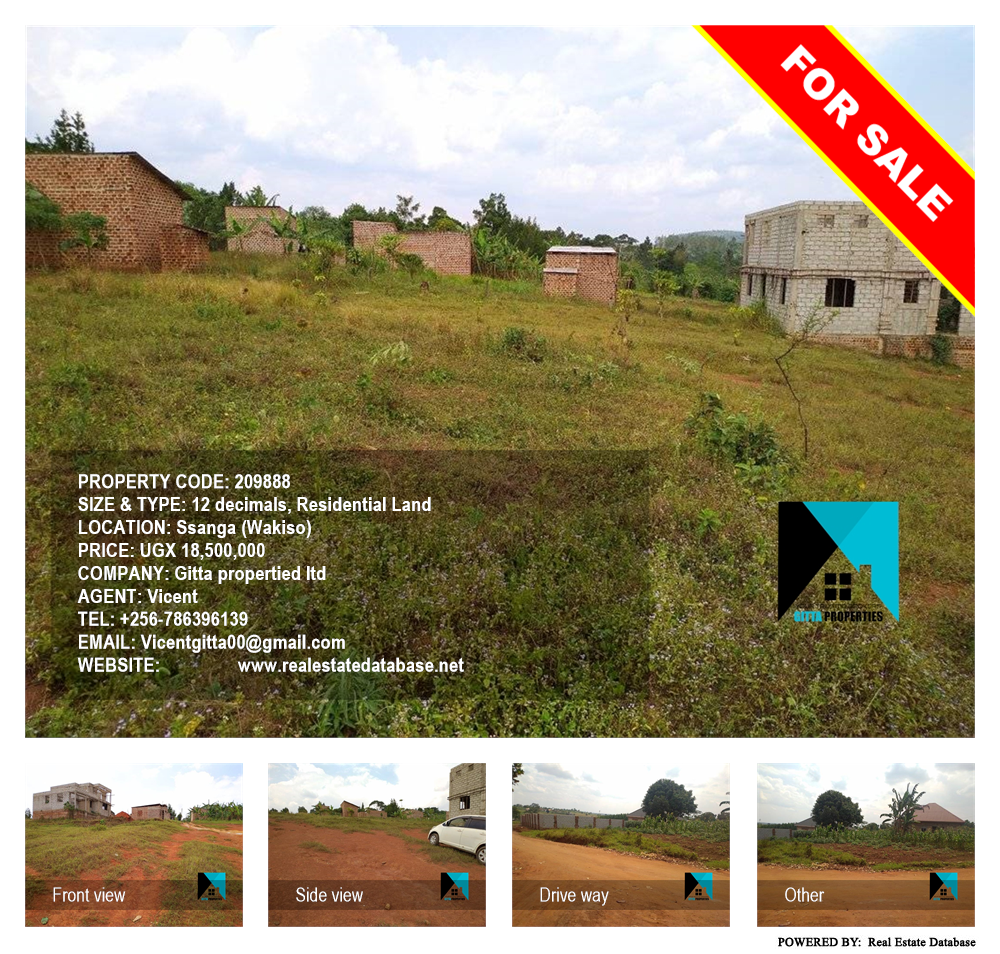 Residential Land  for sale in Ssanga Wakiso Uganda, code: 209888