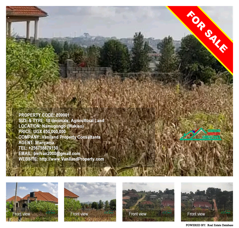 Agricultural Land  for sale in Namugongo Wakiso Uganda, code: 209901