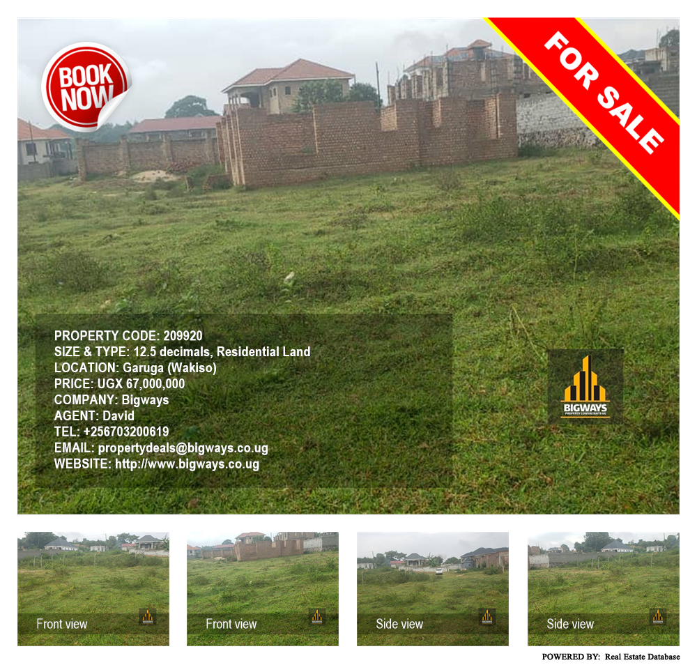 Residential Land  for sale in Garuga Wakiso Uganda, code: 209920